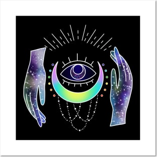 Third Eye Mystic Moon Occult Posters and Art